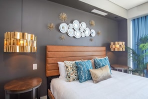 Huoneisto, 1 suuri parisänky ja vuodesohva, parveke, valtamerinäköala (Encantame Towers Verano 203) | 1 makuuhuone, yksilöllisesti sisustettu, yksilöllisesti kalustettu