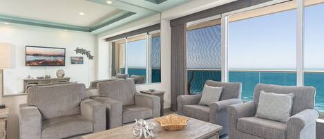 Condo, Multiple Beds, Balcony, Ocean View (Encantame Towers Velero 1202) | Living area | 42-inch flat-screen TV with digital channels