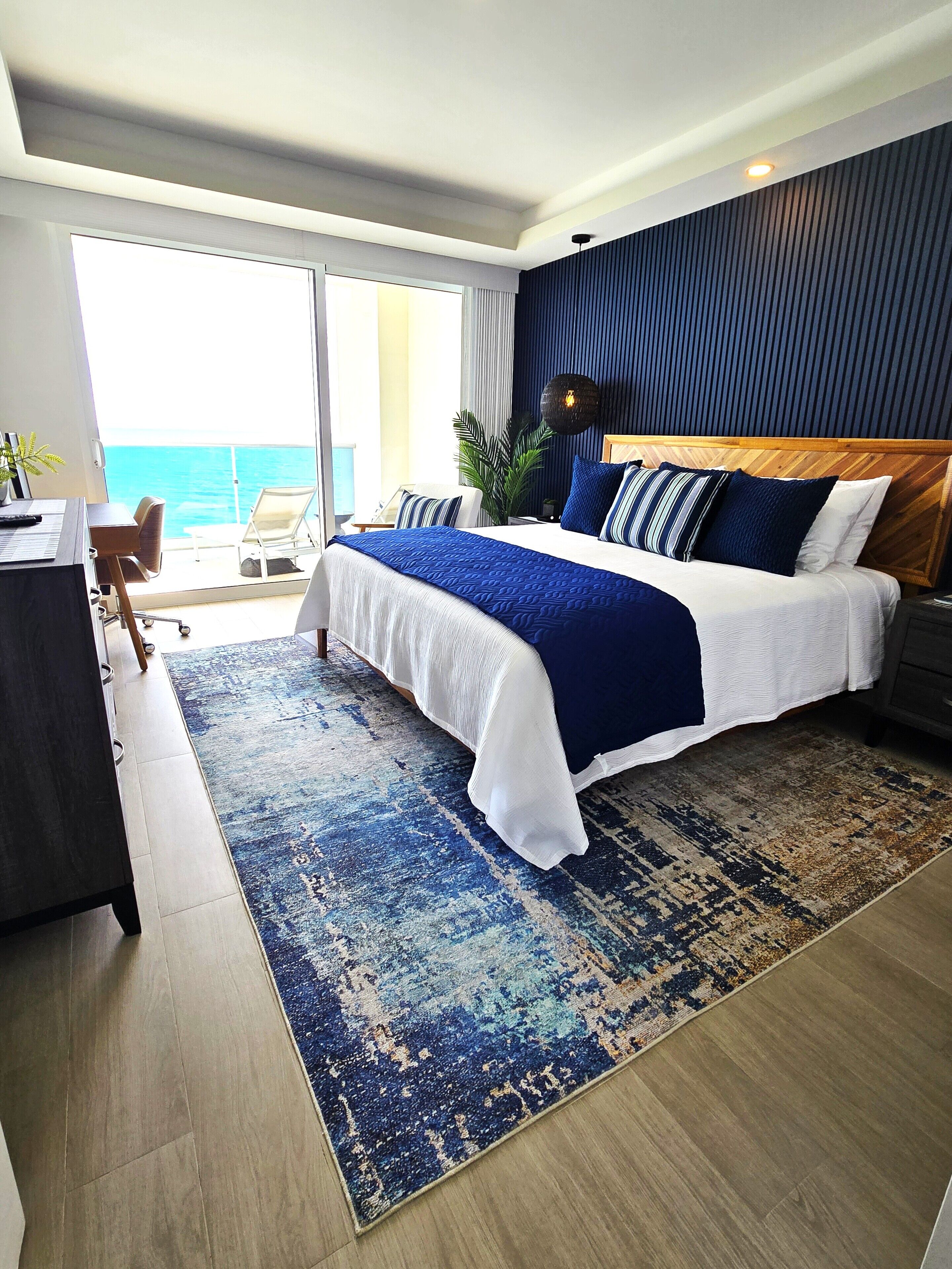 Lägenhet - flera sängar - balkong - havsutsikt (Encantame Towers Velero 905) | 2 sovrum, individuell inredning, unika möbler och sängkläder