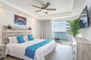 Bloc d'apartaments, diversos llits, balcó, vistes a l'oceà (Encantame Towers Verano 505) | 2 dormitoris, decoració individual, mobiliari individual i roba de llit 