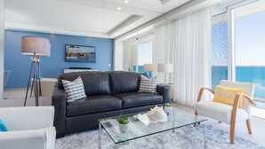 Condo, Multiple Beds, Balcony, Ocean View (Encantame Towers Velero 1104) | Living area - Splash in The New Lazy River and Sleep In Luxury Encantame C-1104 (Puerto Peñasco)