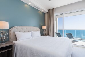 Condo, Multiple Beds, Balcony, Ocean View (Encantame Towers Velero 1104) | 2 bedrooms, individually decorated, individually furnished, bed sheets - Splash in The New Lazy River and Sleep In Luxury Encantame C-1104 (Puerto Peñasco)