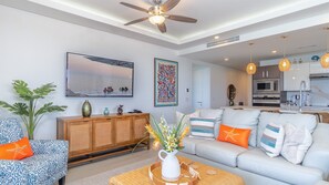 Condo, Multiple Beds, Balcony, Ocean View (Encantame Towers Velero 305) | Living area | 42-inch flat-screen TV with digital channels