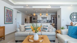 Condo, Multiple Beds, Balcony, Ocean View (Encantame Towers Velero 305) | Living area | 42-inch flat-screen TV with digital channels