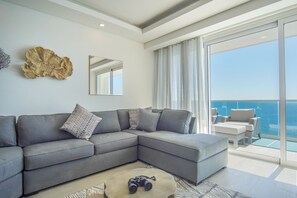 Condo, Multiple Beds, Balcony, Ocean View (Encantame Towers Velero 1502) | Living area | 42-inch flat-screen TV with digital channels - Sensational 2 Bedroom Condominium (Puerto Peñasco)