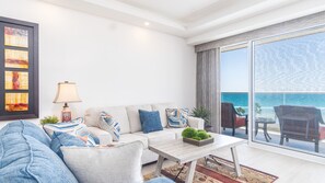 Apartment, Mehrere Betten, Balkon, Meerblick (Encantame Towers Viento 404) | Wohnbereich