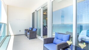 Leilighet, 1 kingsize-seng med sovesofa, balkong, havutsikt (Encantame Towers Verano 2003) | Terrasse/patio