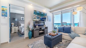 Condo, 1 King Bed with Sofa bed, Balcony, Ocean View (Encantame Towers Verano 403) | Living area - Sublime 1 Bedroom Condo Encantame Towers Verano 403 (Puerto Peñasco)