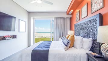 Apartamento, varias camas, balcón, vistas al mar (Encantame Towers Verano 101) | 3 dormitorios, decoración individual, mobiliario individual