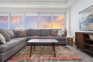Condo, Multiple Beds, Balcony, Ocean View (Encantame Towers Velero 1105) | Living area - Stunning 2 Bedroom Corner Beach Front Condominium Encantame C-1105 (Puerto Peñasco)