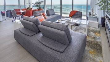 Condo, Multiple Beds, Balcony, Ocean View (Encantame Towers Verano 801) | Living area | 42-inch flat-screen TV with digital channels