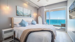 Appart'hôtel, plusieurs lits, balcon, vue océan (Encantame Towers Viento 1102) | 2 chambres, décoration personnalisée, ameublement personnalisé