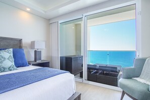 Condo, varias camas, balcón, vista al océano (Encantame Towers Verano 1405) | 2 habitaciones, decoración personalizada y muebles diferentes 