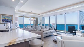 Condo, Multiple Beds, Balcony, Ocean View (Encantame Towers Velero 2105) | Living area - Encantame Towers Velero 2105 (Puerto Peñasco)