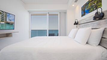 Condo, 1 King Bed with Sofa bed, Balcony, Ocean View (Encantame Towers Velero 2303) | 1 bedroom, individually decorated, individually furnished, bed sheets