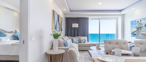 Condo, Multiple Beds, Balcony, Ocean View (Encantame Towers Viento 1202) | Living area | 42-inch flat-screen TV with digital channels