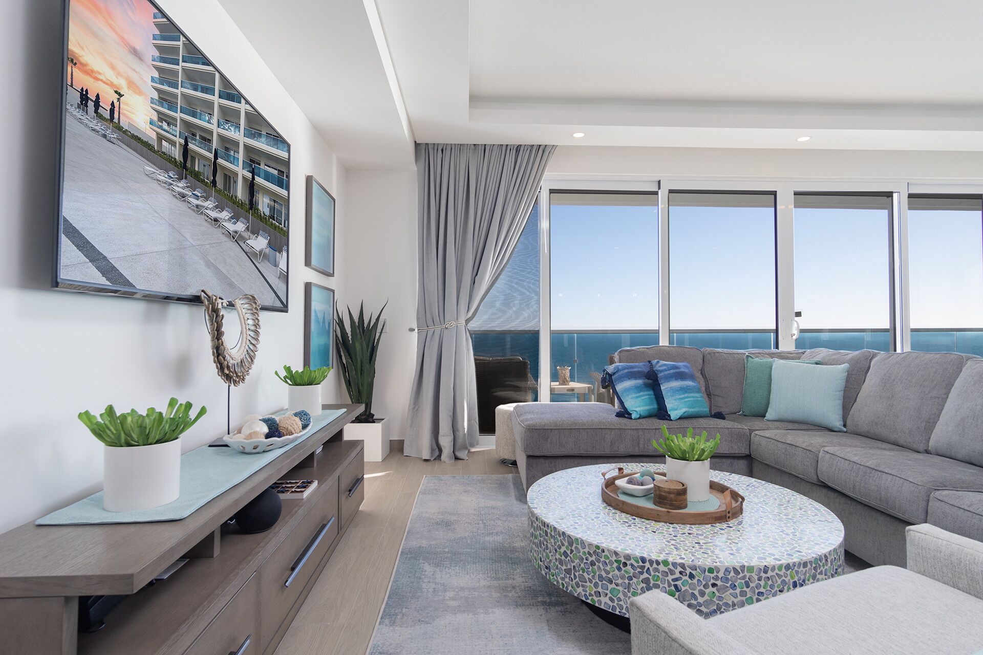 Condo, Multiple Beds, Balcony, Ocean View (Encantame Towers Velero 1901) | Living area | 42-inch flat-screen TV with digital channels