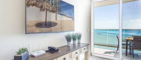 Apartment, 1 King-Bett und Schlafsofa, Balkon, Meerblick (Encantame Towers Verano 503) | Innenbereich