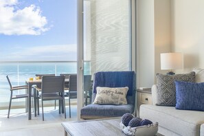 Condo, 1 King Bed with Sofa bed, Balcony, Ocean View (Encantame Towers Verano 503) | Living area | 42-inch flat-screen TV with digital channels