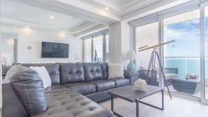 Condo, 1 King Bed with Sofa bed, Balcony, Ocean View (Encantame Towers Viento 1203) | Living area | 42-inch flat-screen TV with digital channels - Amazing Condo by the Beach Encantame W1203 (Puerto Peñasco)