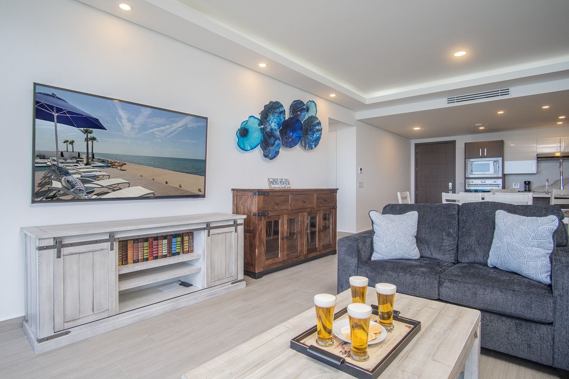 Condo, Multiple Beds, Balcony, Ocean View (Encantame Towers Velero 2202) | Living area | 42-inch flat-screen TV with digital channels