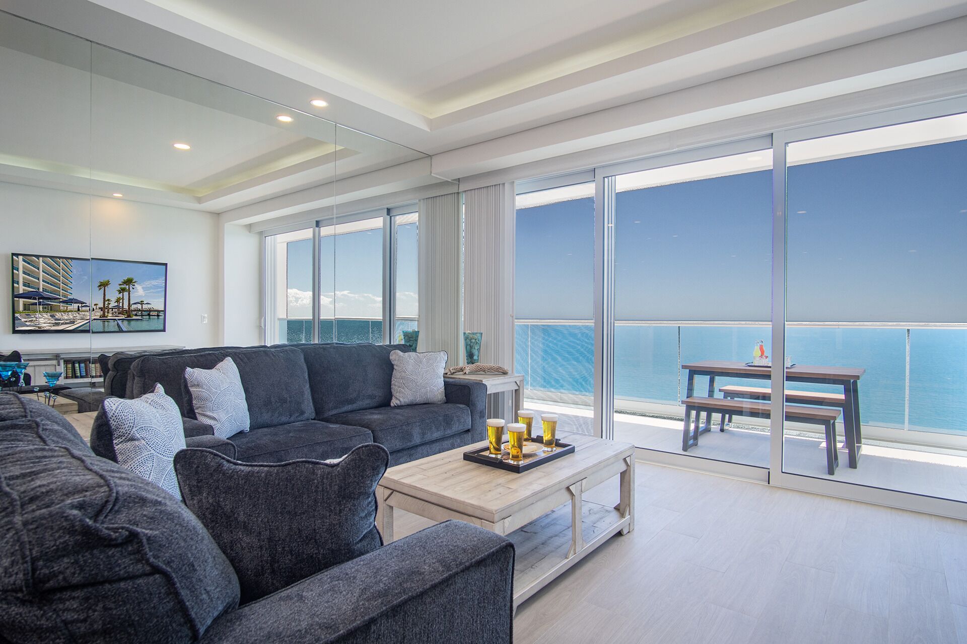 Condo, Multiple Beds, Balcony, Ocean View (Encantame Towers Velero 2202) | Living area | 42-inch flat-screen TV with digital channels