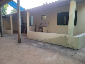 Terrace/patio - Family studio apartment in Jardim ABC, western Goiás (Cidade Ocidental)
