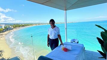 Liệu pháp hương thơm, massage mô sâu, chăm sóc da mặt