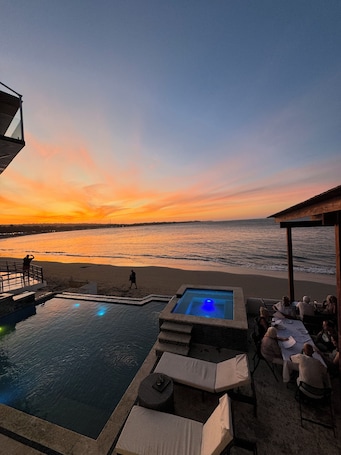 Outdoor pool, open 8:00 AM to 8:00 PM, sun loungers