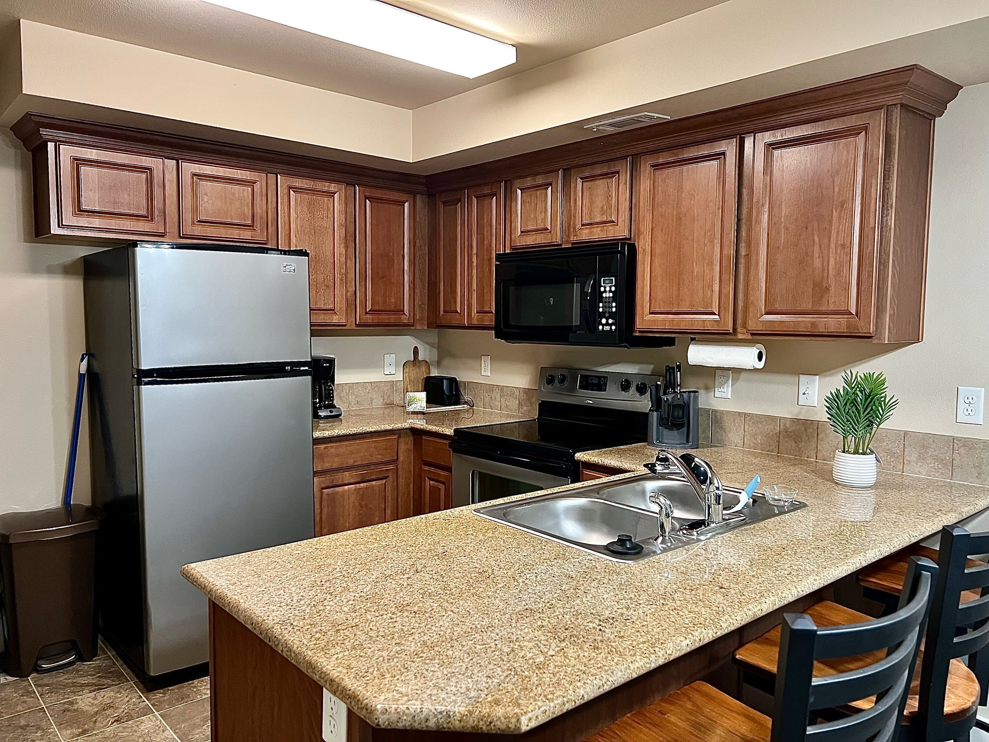 Microwave, oven, stovetop, dishwasher