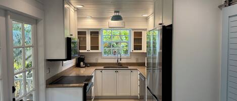 Microwave, stovetop, dishwasher