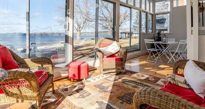 Newly renovated 3 BR beachfront w/ panoramic view of Sebago Lake, Raymond, ME