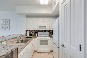 Microwave, oven, stovetop, dishwasher