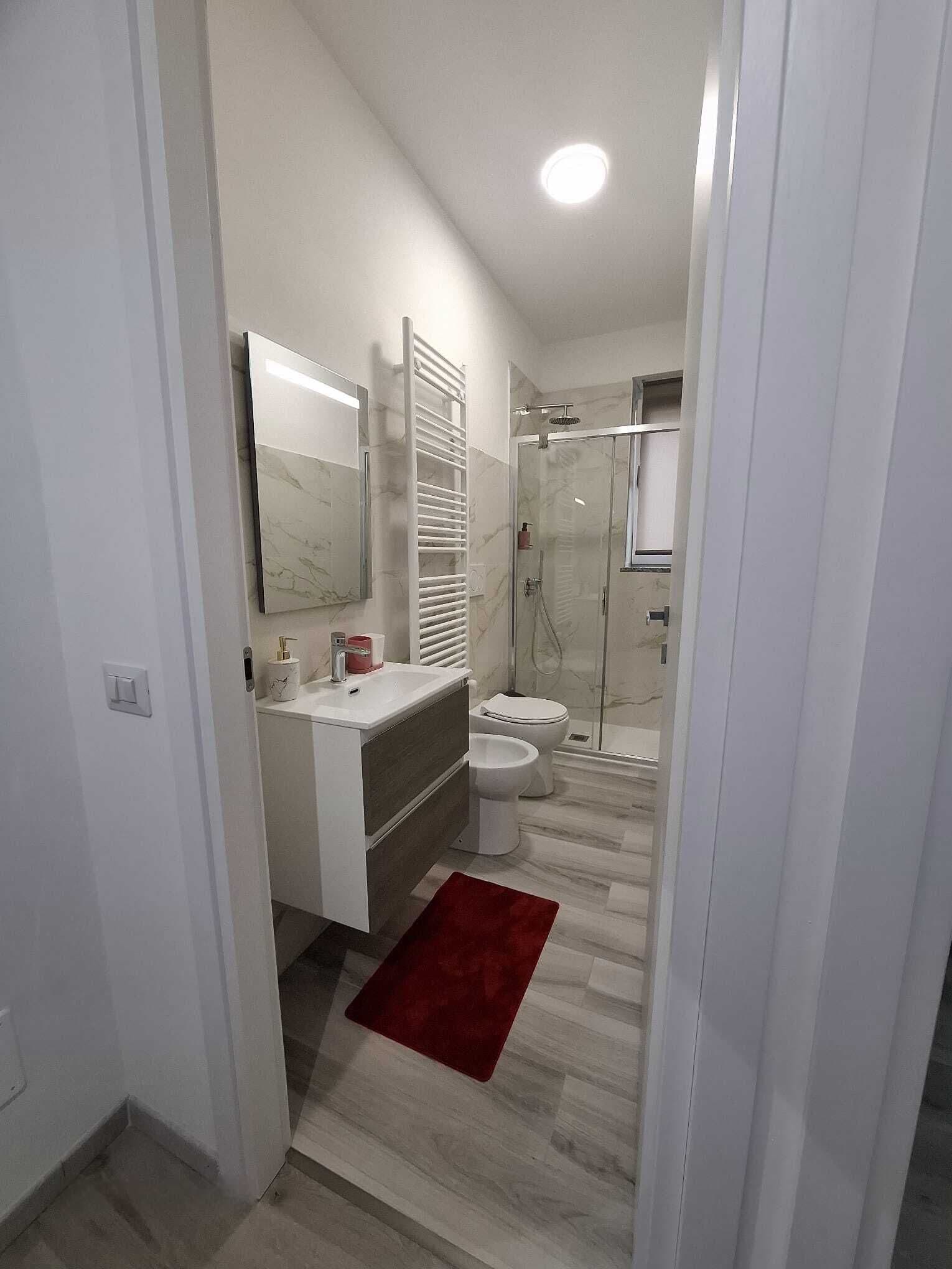 Dusche, Haartrockner, Bidet, Handtücher