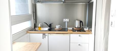 Microwave, dining tables