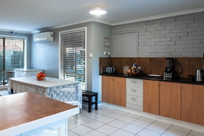 Mini-fridge, microwave