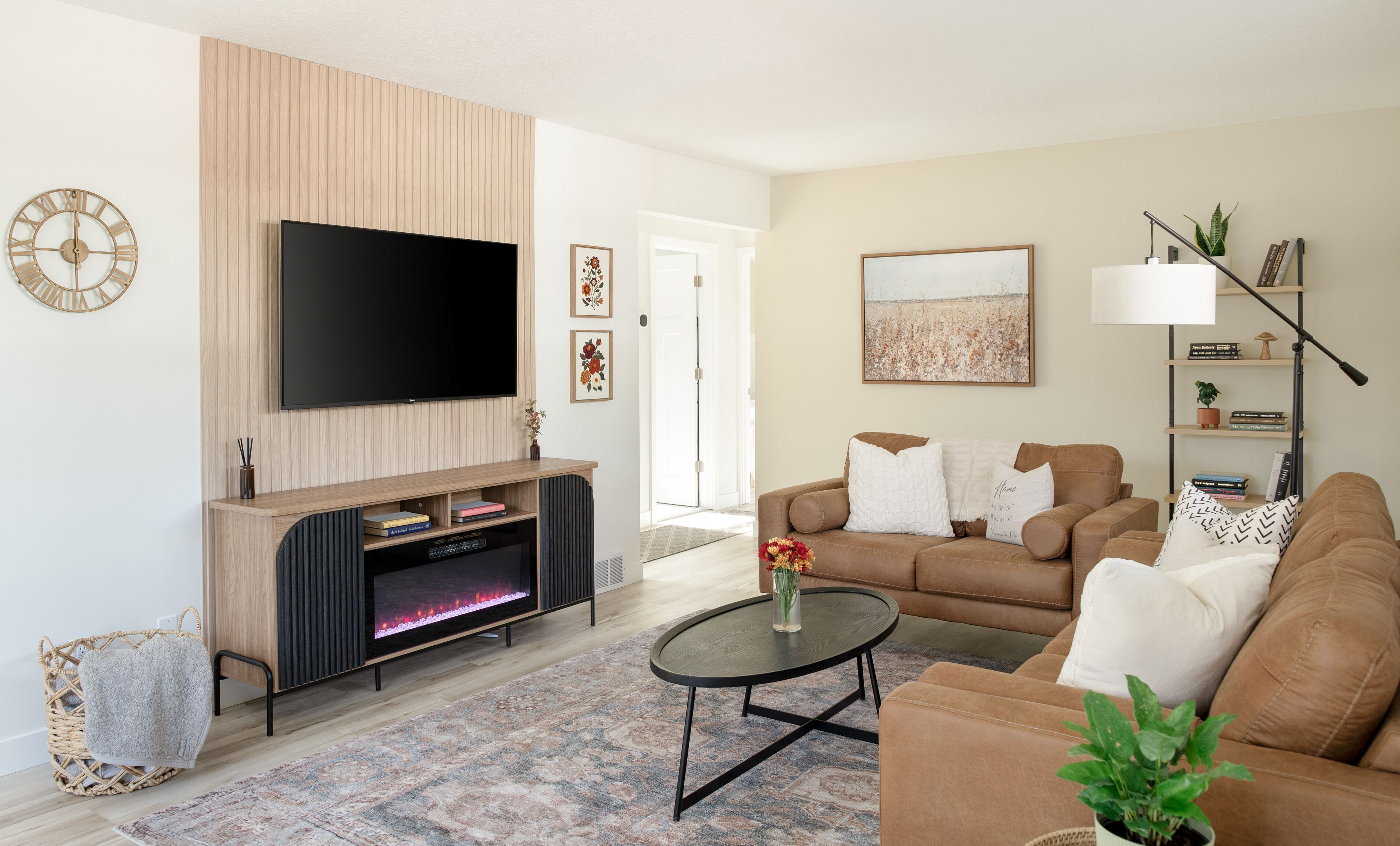 Téléviseur connect é, foyer, livres