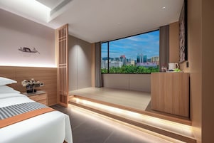 Executive Double Room, City View | Desk, laptop workspace, free WiFi