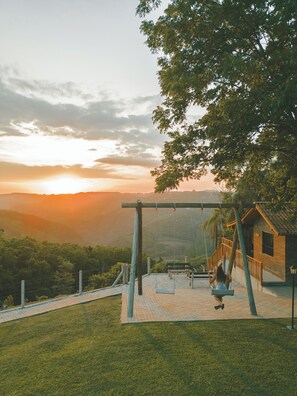 Comfort-Chalet, Talblick | Blick auf die Berge