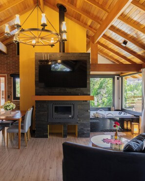 Chalet Deluxe, véranda, vue vallée