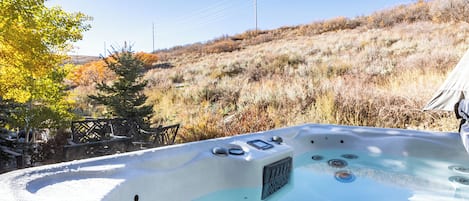 Outdoor spa tub