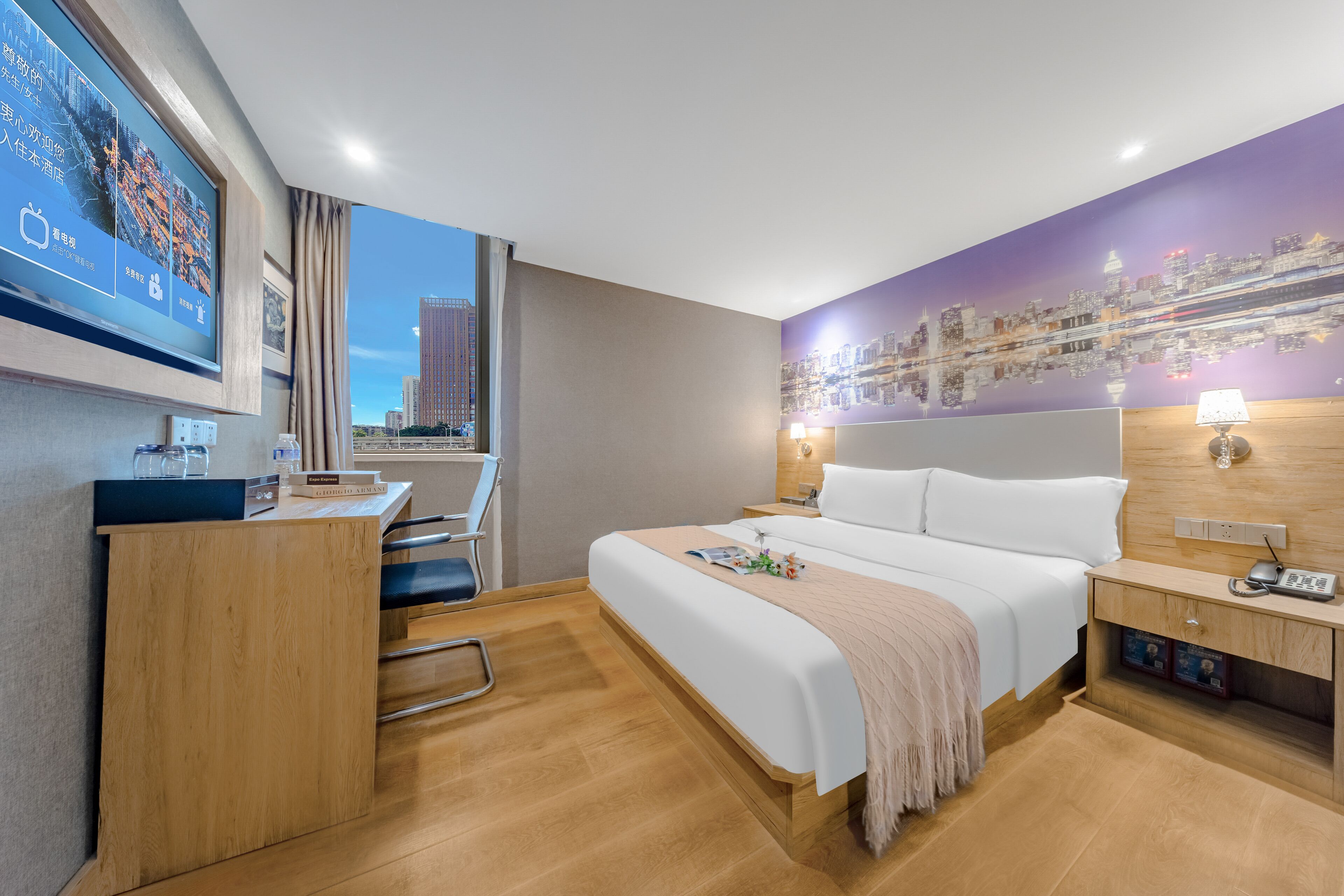 Kamar Double Klasik, pemandangan kota | Meja kerja, ruang kerja ramah laptop, dan Wi-Fi gratis