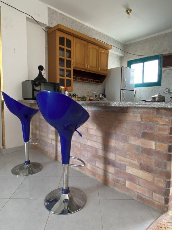 Basic Double or Twin Room, Beach View | Private kitchen | Mini-fridge, microwave, cookware/dishes/utensils