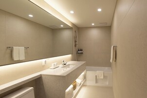 Suite, City View | Bathroom | Bathrobes, slippers