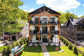 Exterior - Blue Haven 9BR New Lakefront Estate, Dock, Sauna, Elevator, Sleeps 34 (Lake Harmony)
