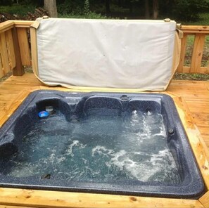 Outdoor spa tub - Privacy & nature with Hot Tub, Fireplace, fire pit, & local outdoor activities, (Mount Lookout)