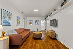 Télévision, cheminée, livres