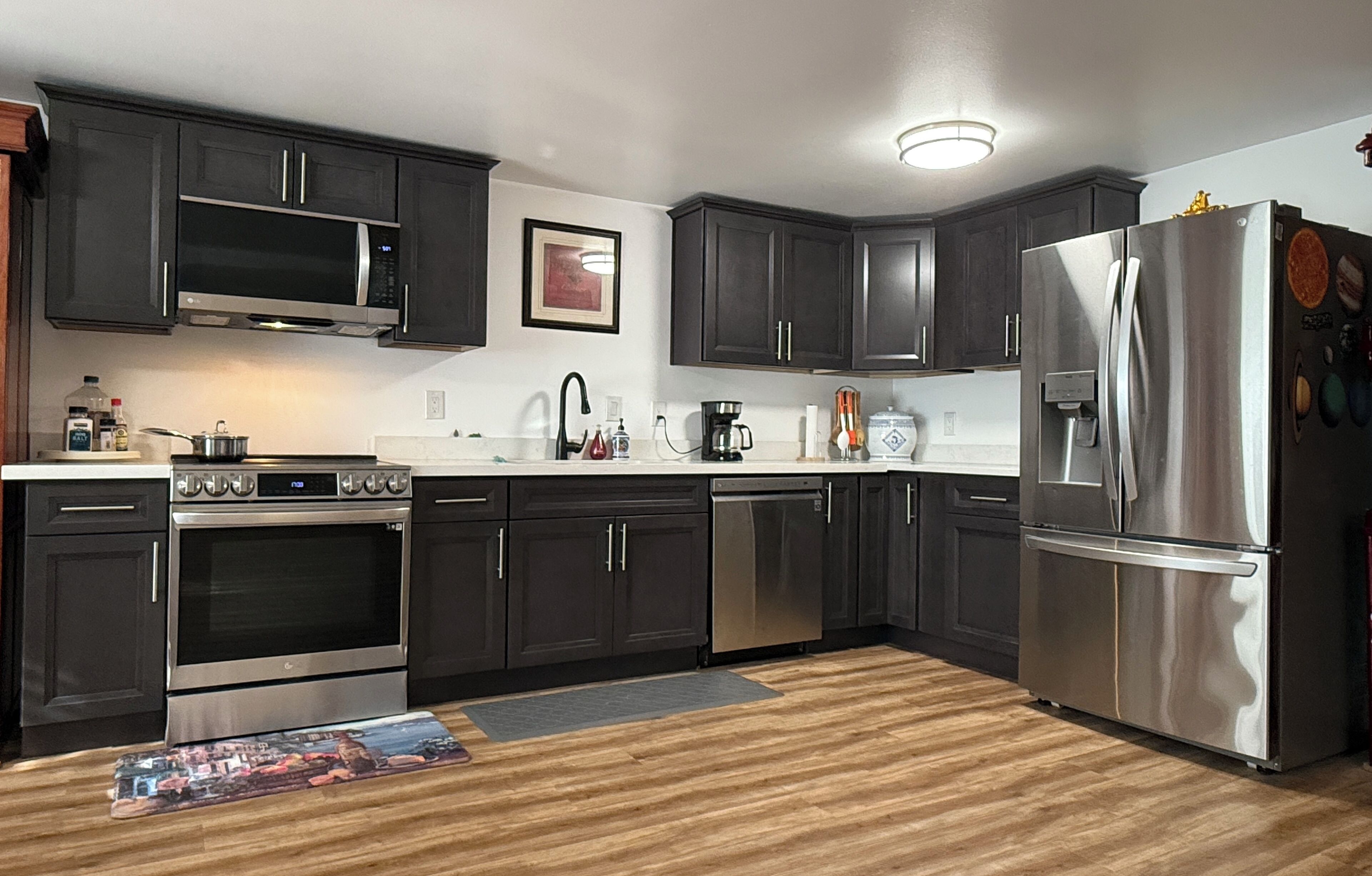 Microwave, oven, stovetop, dishwasher