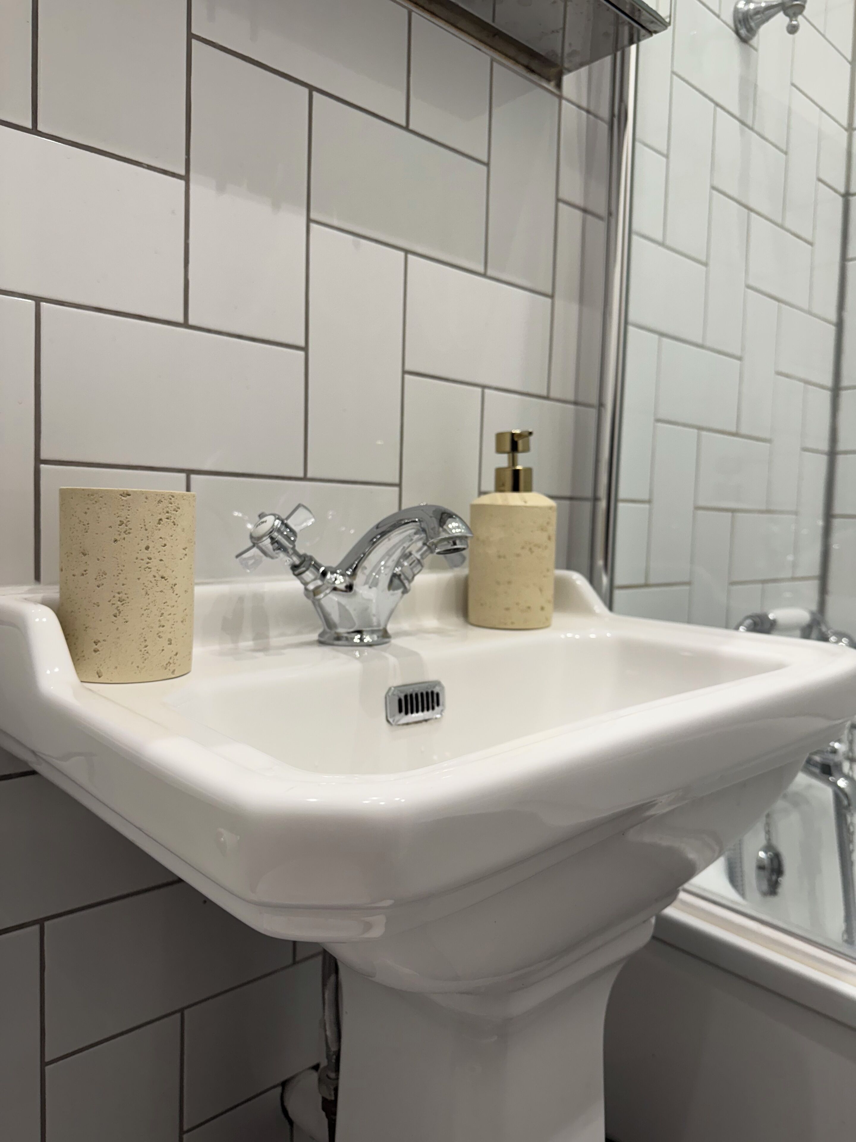 Hair dryer, towels, toilet paper