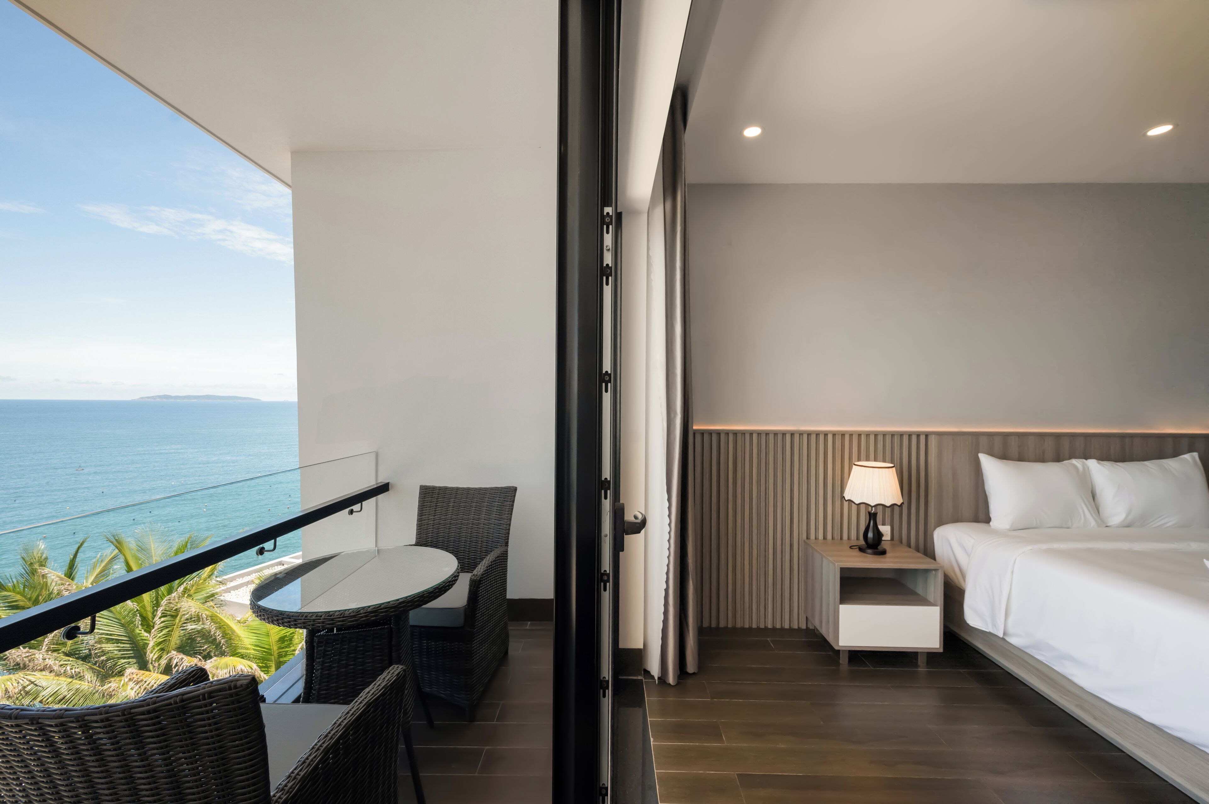 Deluxe Double Room, 1 King Bed, Balcony, Beach View | Blackout drapes, iron/ironing board, free WiFi